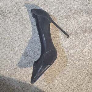 ASOS Black Snake Embossed Pointed Toe High Heel Pumps